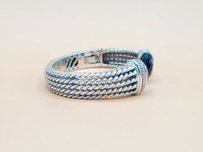 David Yurman Wheaton Cuff Black Onyx Diamond Bracelet | Certified  AYW Luxury #