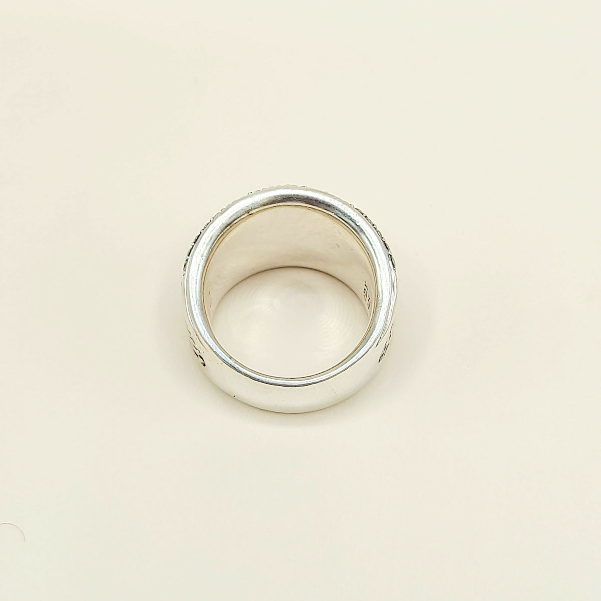 David Yurman Wheaton Diamond Band Ring Sterling Silver 0.49 TCW 17mm Size 7