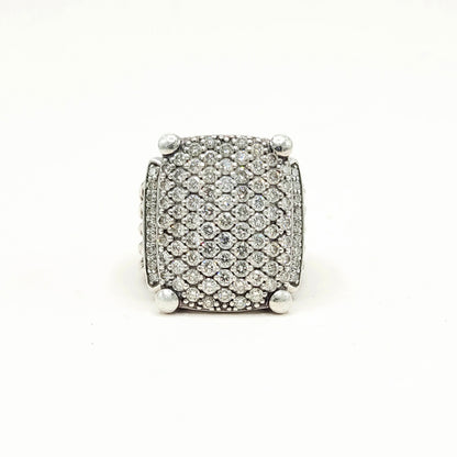 David Yurman Wheaton Pavé Diamond Ring Sterling Silver 2.06 TCW Size 6.5