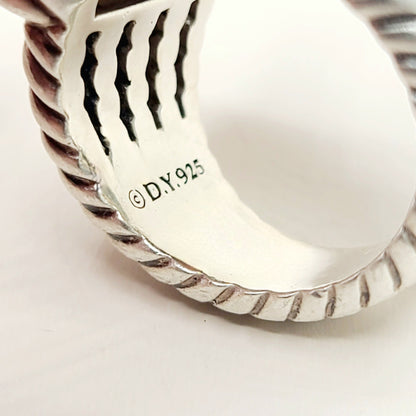  Hallmark David Yurman Wheaton Pavé Diamond Ring Sterling Silver 2.06 TCW Size 6.5