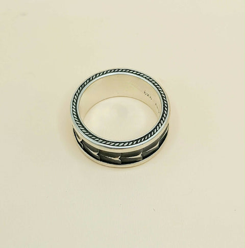 David Yurman Wide Armory Band Ring Sterling Silver 11mm