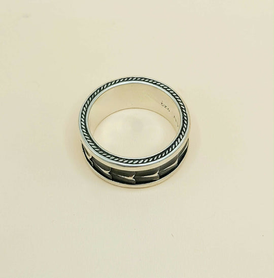 David Yurman Wide Armory Band Ring Sterling Silver 11mm