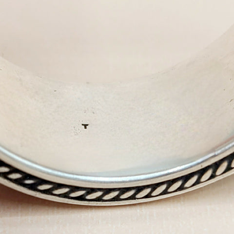 stamping in David Yurman Wide Armory Band Ring Sterling Silver 11mm