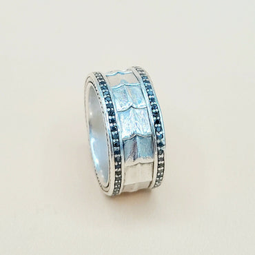  David Yurman Wide Black Diamonds Armory Band Ring