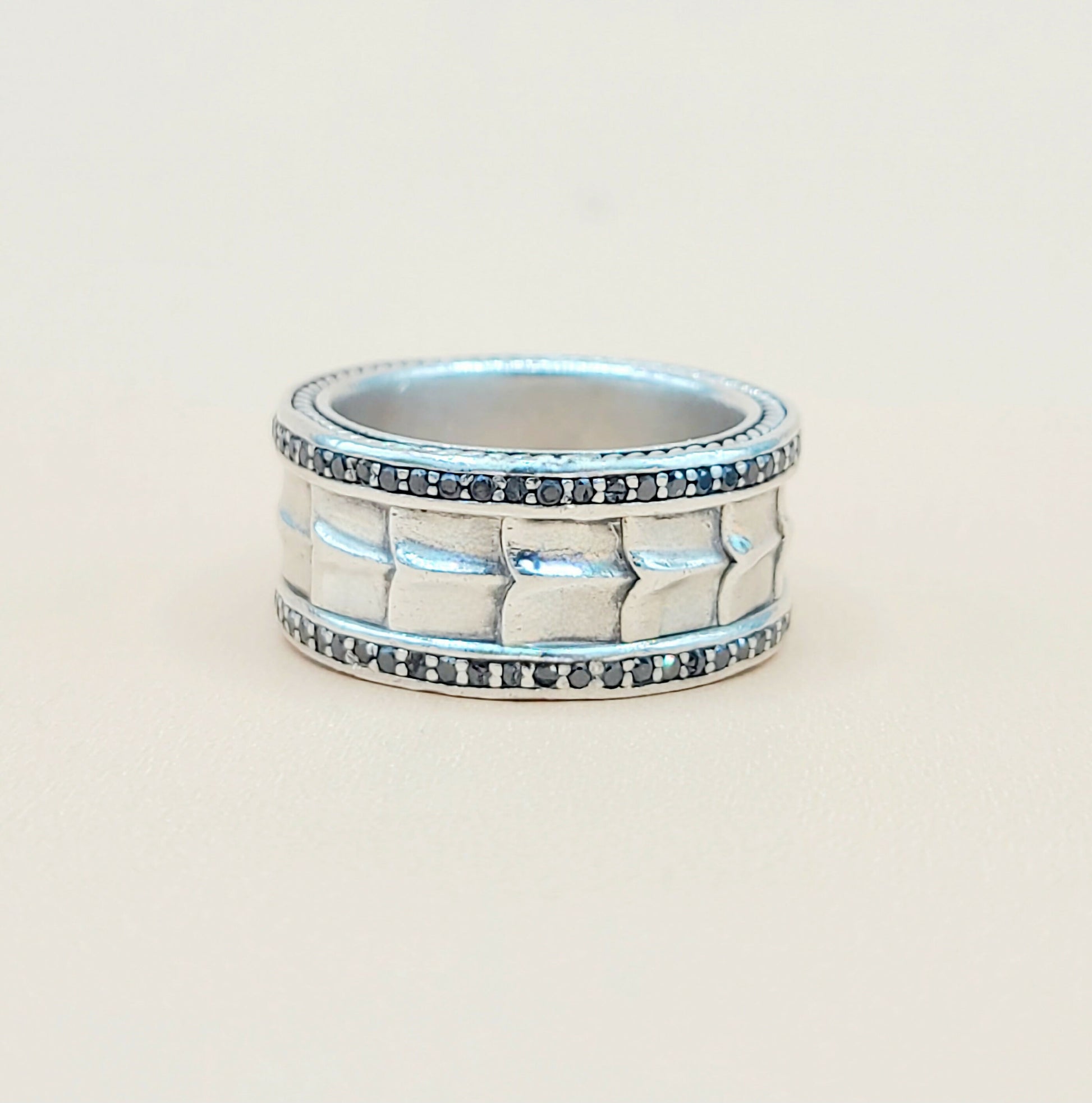 David Yurman Wide Armory Black Diamond Ring | Certified Pre-Owned  AYW Luxury #