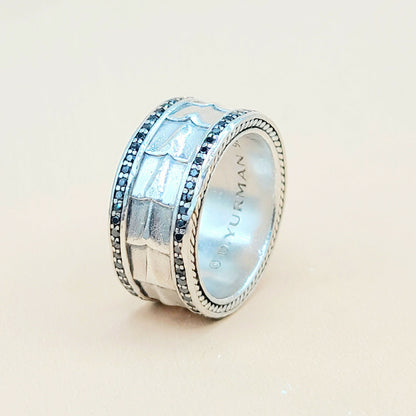 David Yurman Wide Armory Black Diamond Ring | Certified Pre-Owned  AYW Luxury #