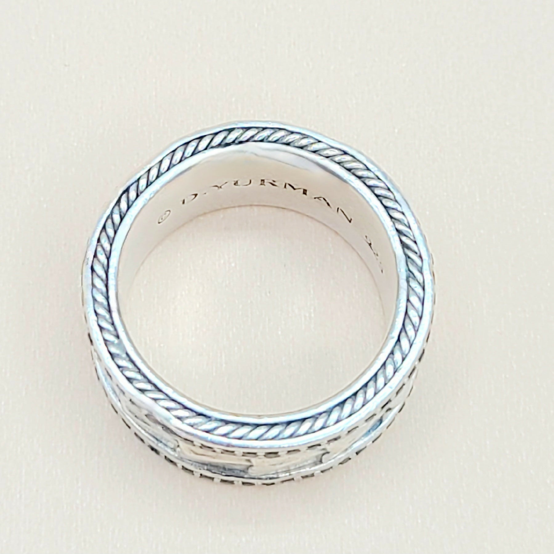 David Yurman Wide Armory Black Diamond Ring | Certified Pre-Owned  AYW Luxury #