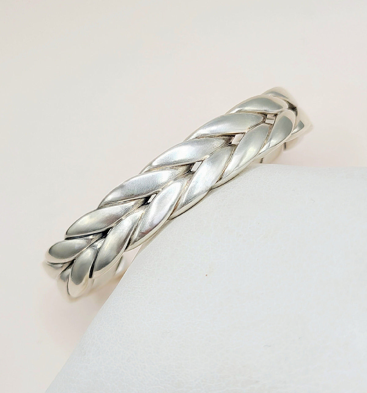 David Yurman Wide Chevron Cuff Bracelet Sterling Silver 12.5mm Small
