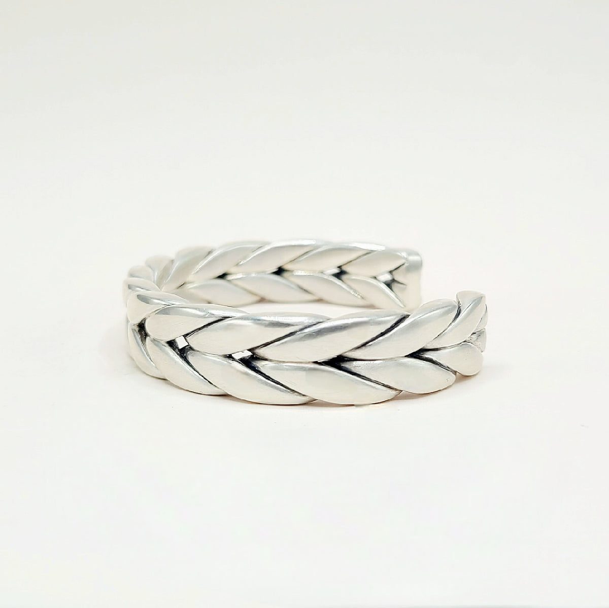 David Yurman Wide Chevron Cuff Bracelet Sterling Silver 12.5mm Small