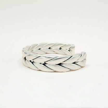 David Yurman Wide Chevron Cuff Bracelet Sterling Silver 12.5mm Small