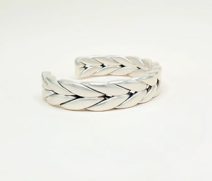 David Yurman Wide Chevron Cuff Bracelet Sterling Silver 12.5mm Small