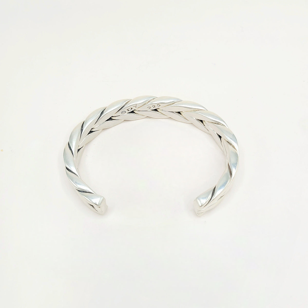 David Yurman Wide Chevron Cuff Bracelet Sterling Silver 12.5mm Small