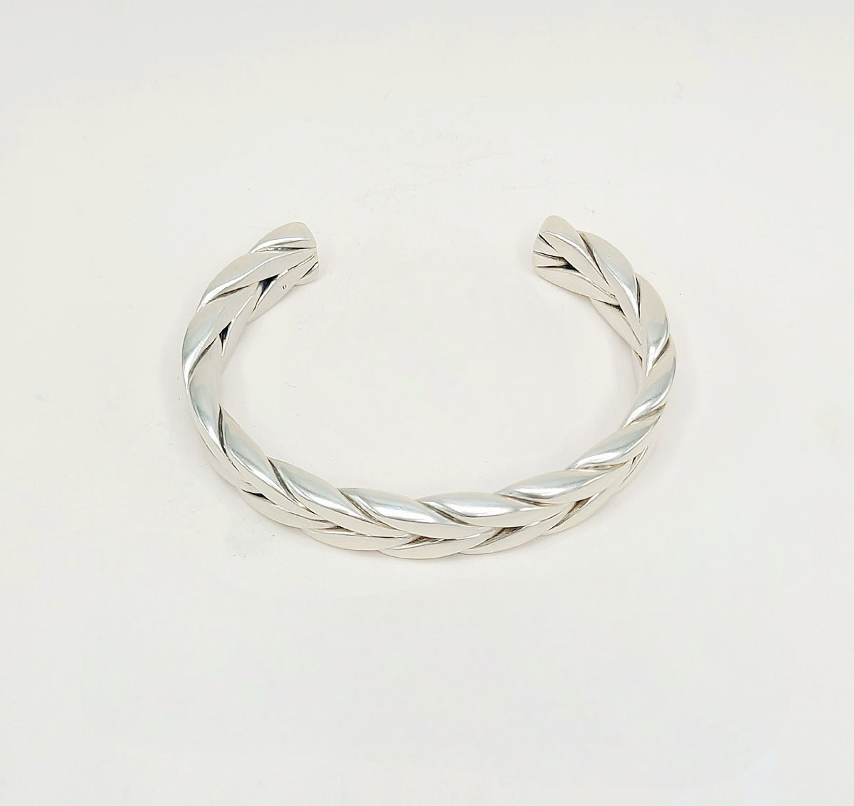 David Yurman Wide Chevron Cuff Bracelet Sterling Silver 12.5mm Small