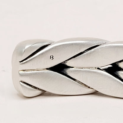 David Yurman Wide Chevron Cuff Bracelet Sterling Silver 12.5mm Small