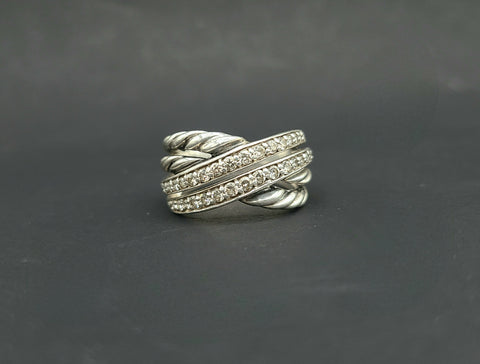  David-Yurman-Wide Double-Crossover Diamond-Ring