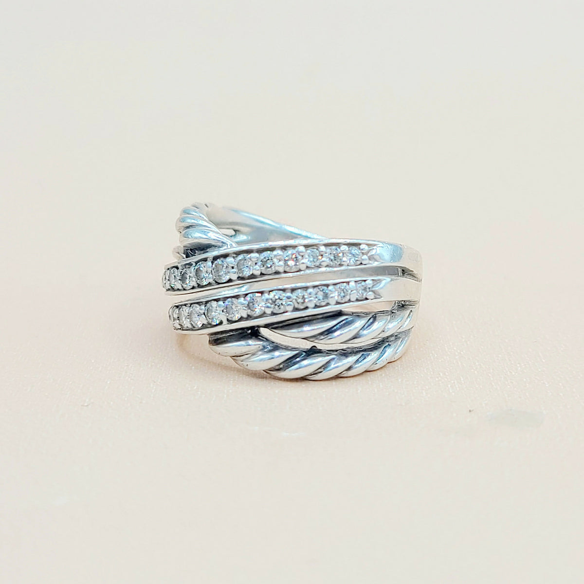 David-Yurman-Wide Double-Crossover Diamond-Ring