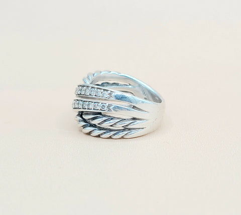  David-Yurman-Wide Double-Crossover Diamond-Ring