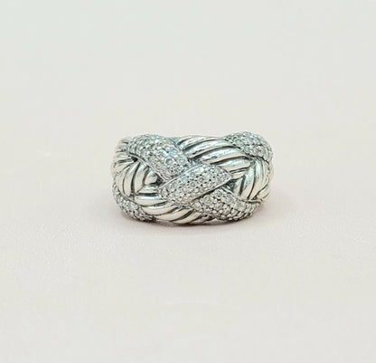  David Yurman Woven Cable Diamond Ring