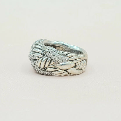 David Yurman Woven Cable Diamond Ring