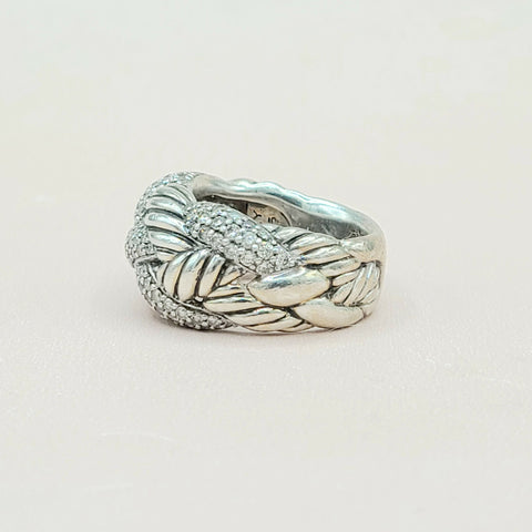  David Yurman Woven Cable Diamond Ring