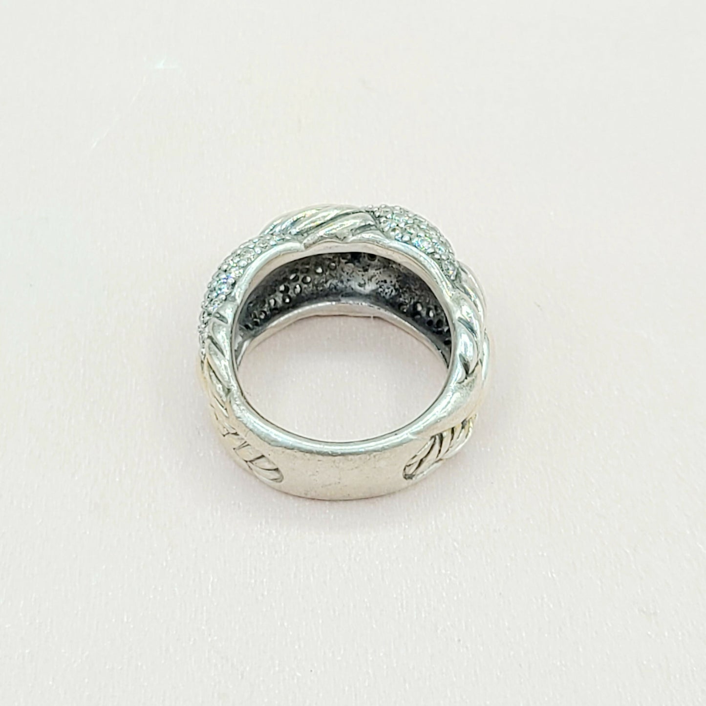  David Yurman Woven Cable Diamond Ring