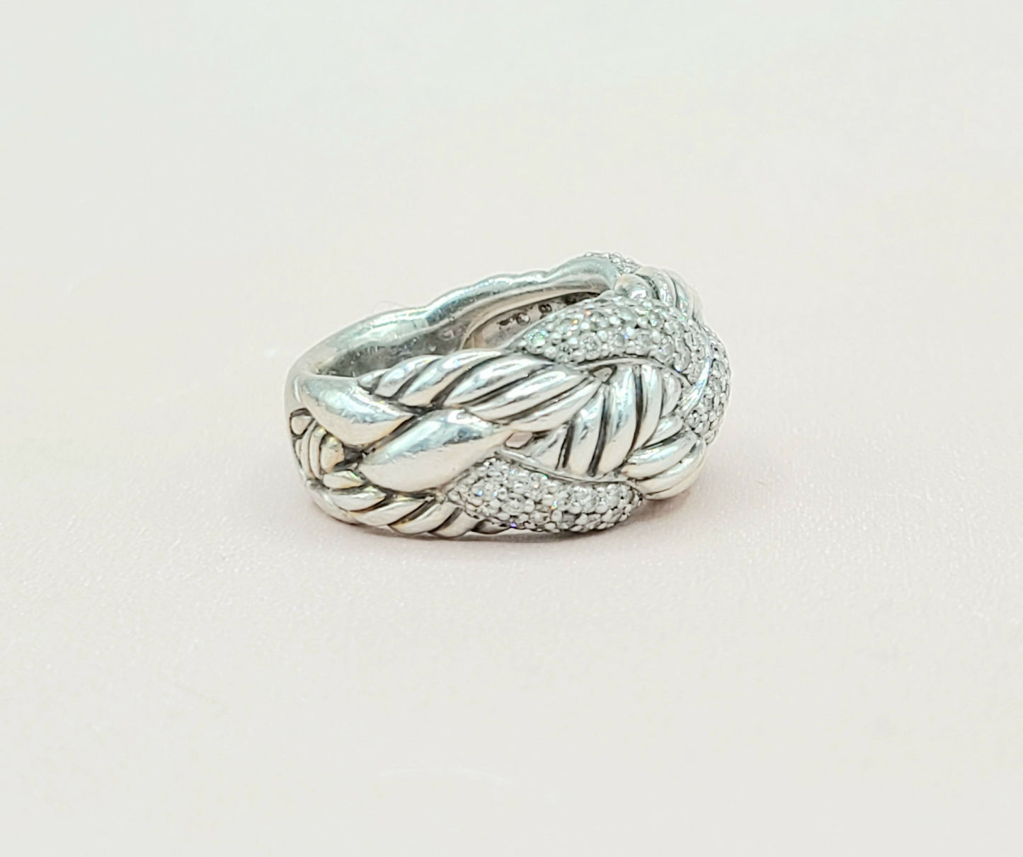  David Yurman Woven Cable Diamond Ring