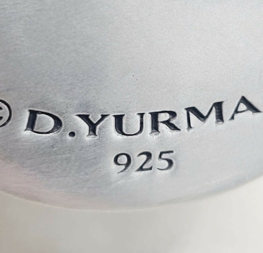 hallmark of David Yurman XLarge XL Picasso Jasper Dog Tag Pendant In Sterling Silver