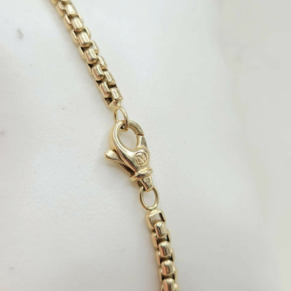 David Yurman 3.4mm Box Chain Necklace In 18k Yellow Gold , 24”