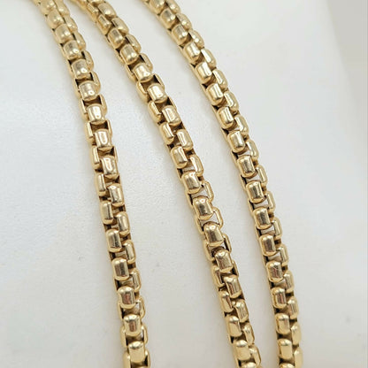 David Yurman 3.4mm Box Chain Necklace In 18k Yellow Gold , 24”