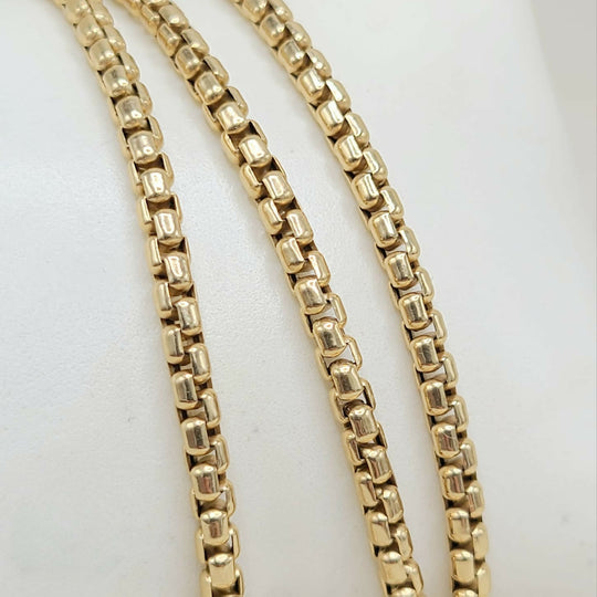 David Yurman 3.4mm Box Chain Necklace In 18k Yellow Gold , 24”