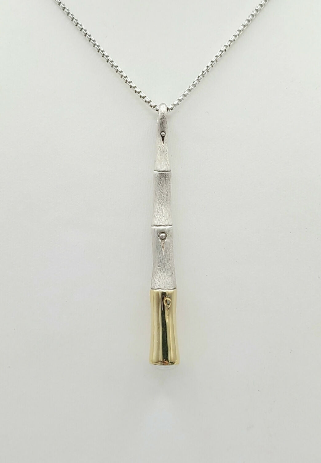 JOHN HARDY 18K Yellow Gold & Sterling Silver Bamboo Pendant Necklace