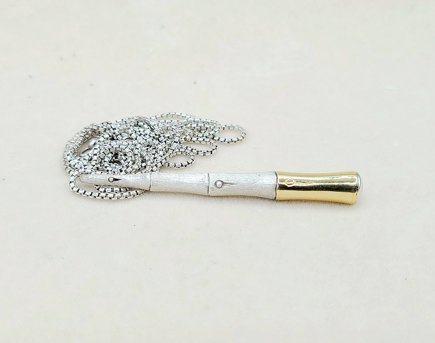 JOHN HARDY 18K Yellow Gold & Sterling Silver Bamboo Pendant Necklace