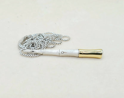 JOHN HARDY 18K Yellow Gold & Sterling Silver Bamboo Pendant Necklace