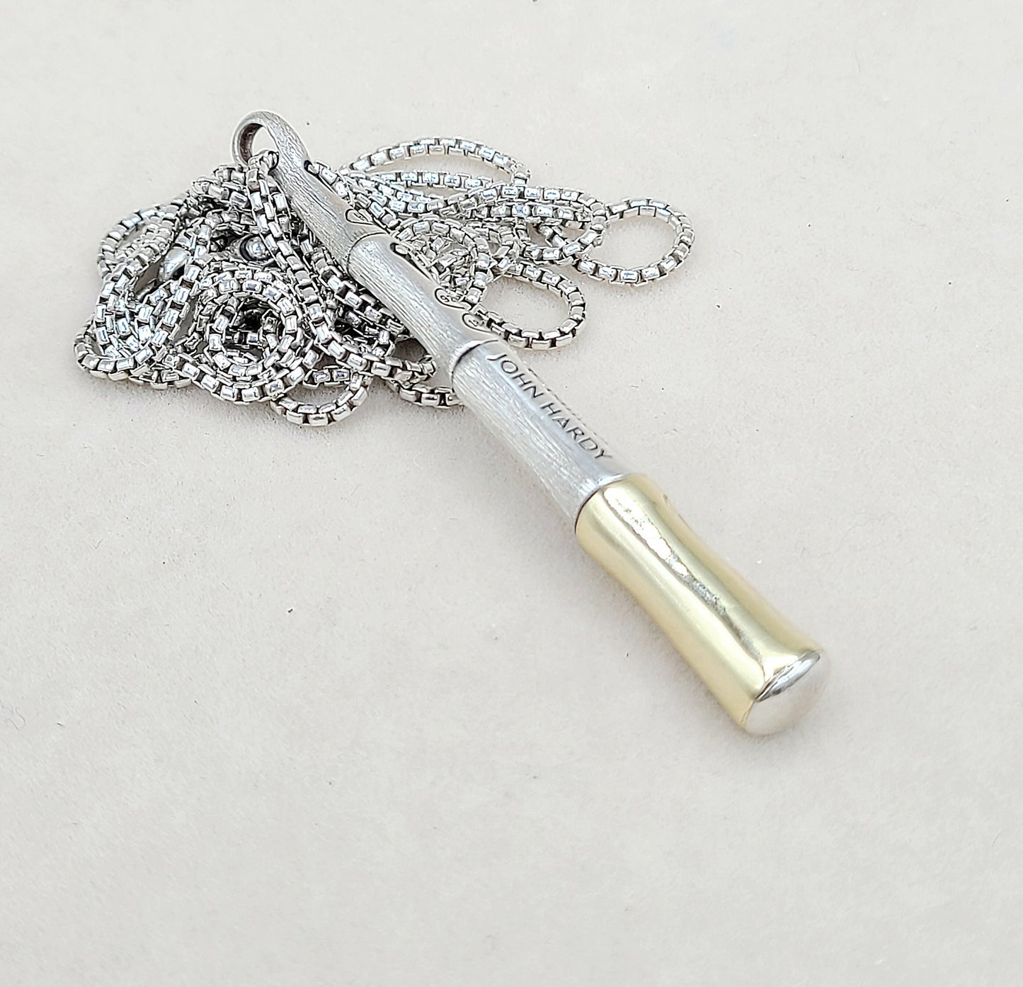 JOHN HARDY 18K Yellow Gold & Sterling Silver Bamboo Pendant Necklace