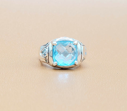  John Hardy Bamboo Ring Blue Topaz