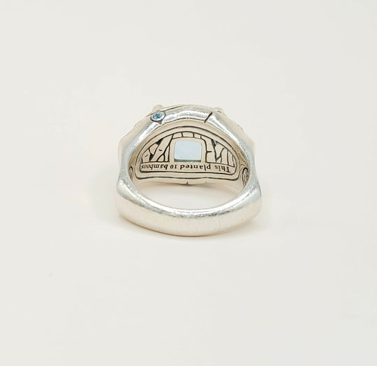  John Hardy Bamboo Ring Blue Topaz