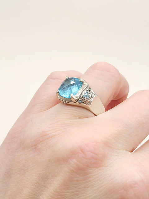  John Hardy Bamboo Ring Blue Topaz