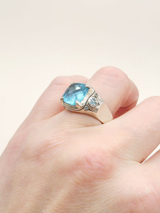  John Hardy Bamboo Ring Blue Topaz