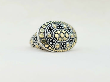  John Hardy Jaisalmer Dot Dome Ring With Gold