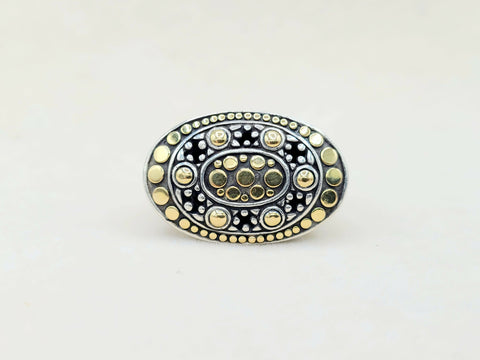  John Hardy Jaisalmer Dot Dome Ring With Gold
