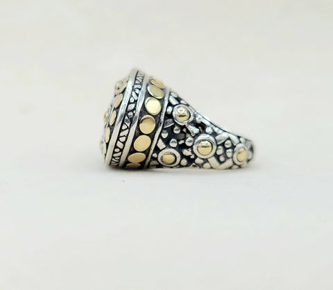  John Hardy Jaisalmer Dot Dome Ring With Gold