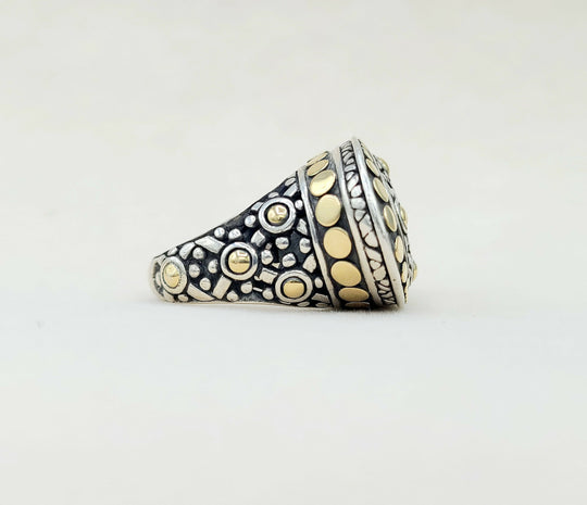  John Hardy Jaisalmer Dot Dome Ring With Gold