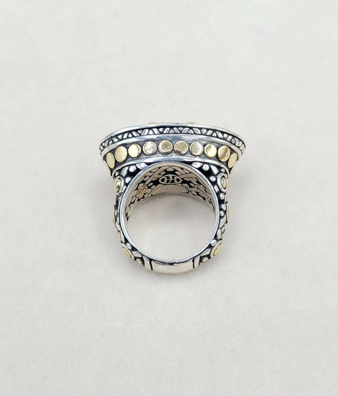  John Hardy Jaisalmer Dot Dome Ring With Gold