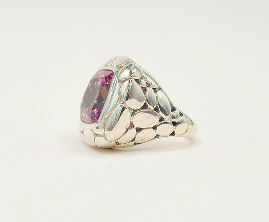  John Hardy Pebble Ring Large Pink Topaz