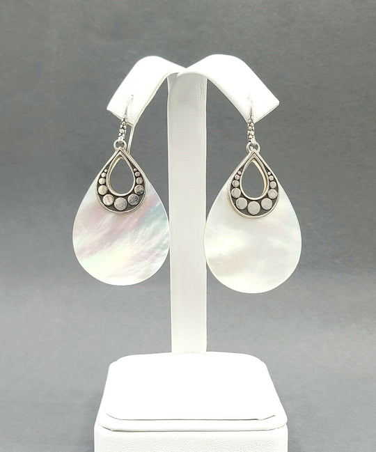  John Hardy Dot Drop Mother Of Pearl Earrings