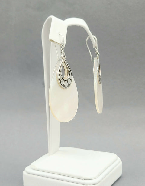 John Hardy Dot Drop Mother Of Pearl Earrings
