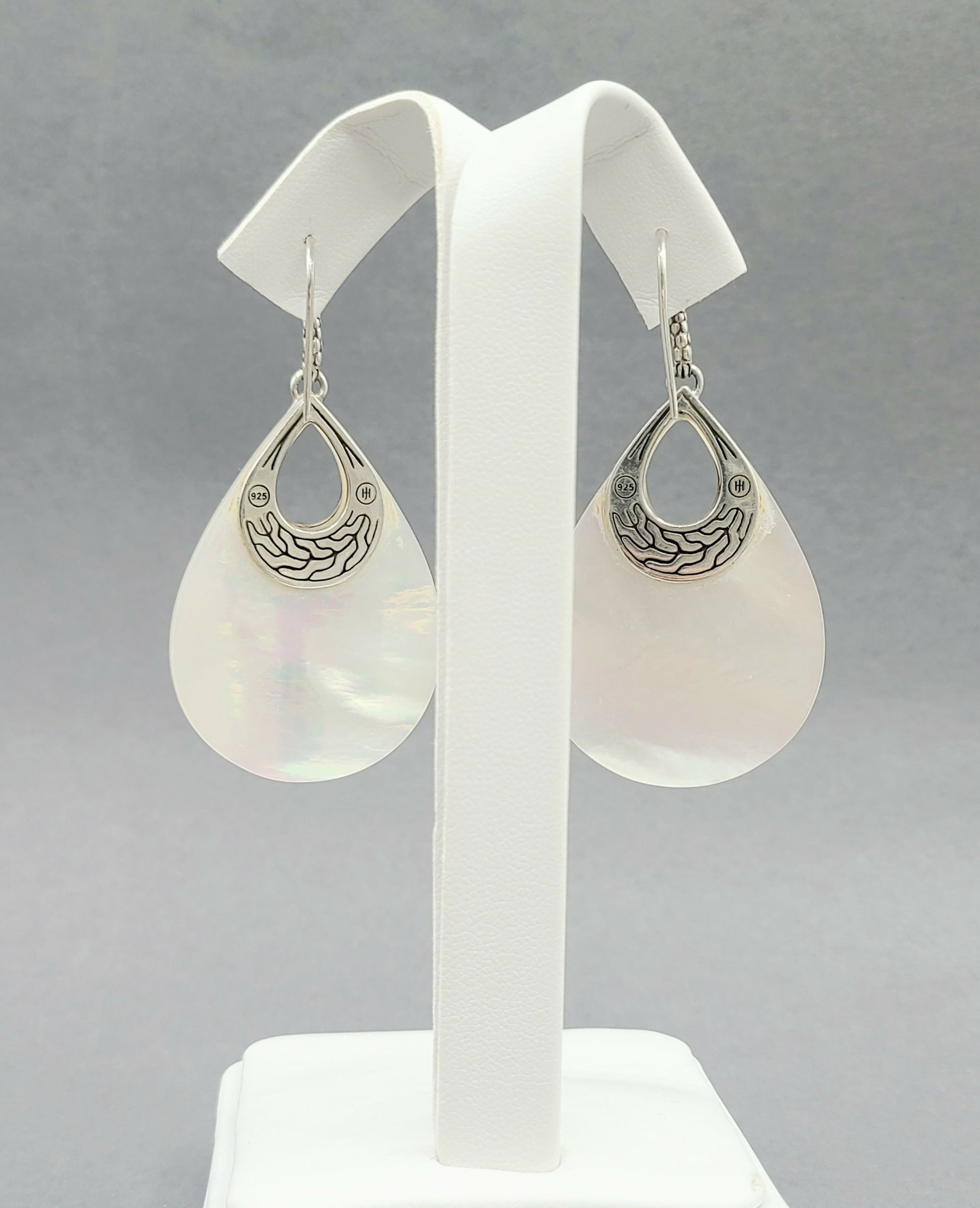  John Hardy Dot Drop Mother Of Pearl Earrings