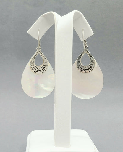  John Hardy Dot Drop Mother Of Pearl Earrings
