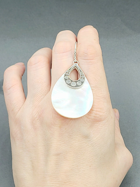 John Hardy Dot Drop Mother Of Pearl Earrings