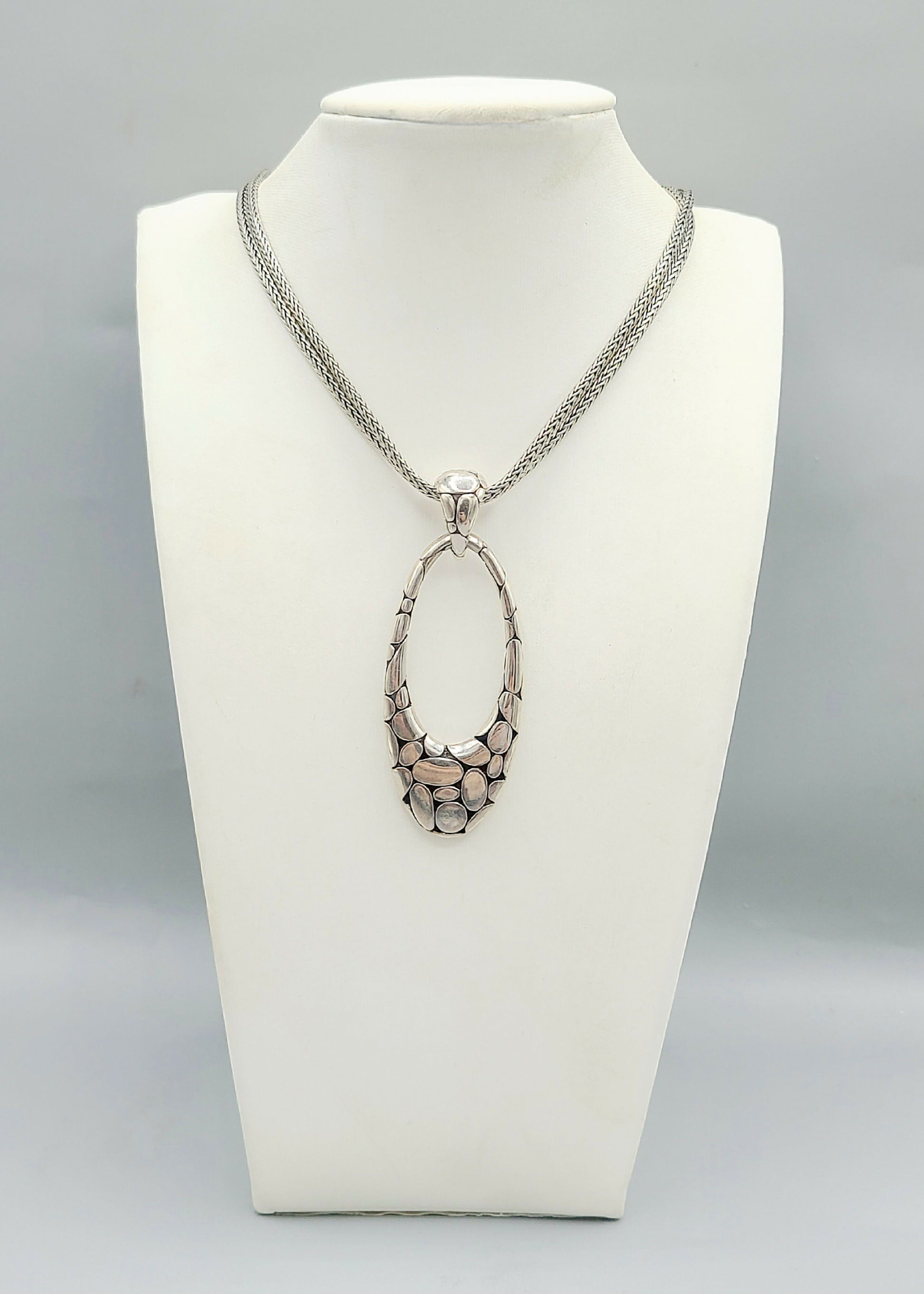 John Hardy Kali Double Chain Pebble Pendant Necklace | Certified   AYW Luxury #